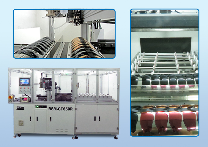 曲面防眩光AG噴塗機特寫